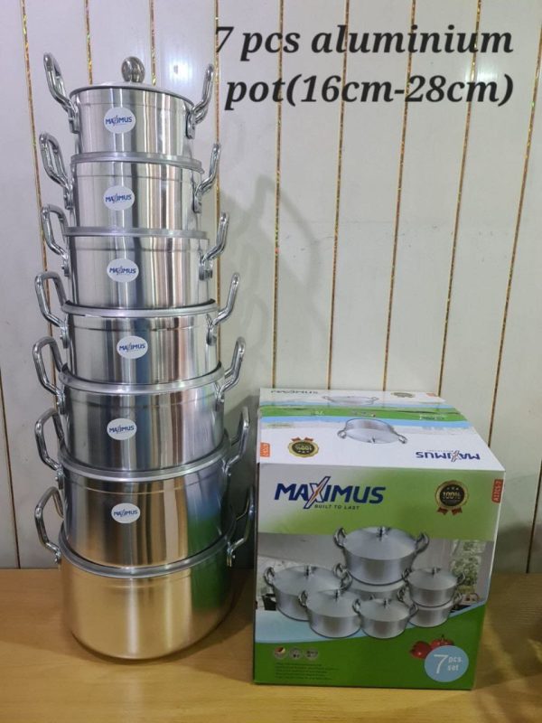 7PCS QUALITY MAXIMUS ALUMINIUM POT SET