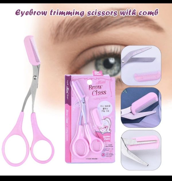 EYE BROW TRIMMING SCISSORS WITH COMB