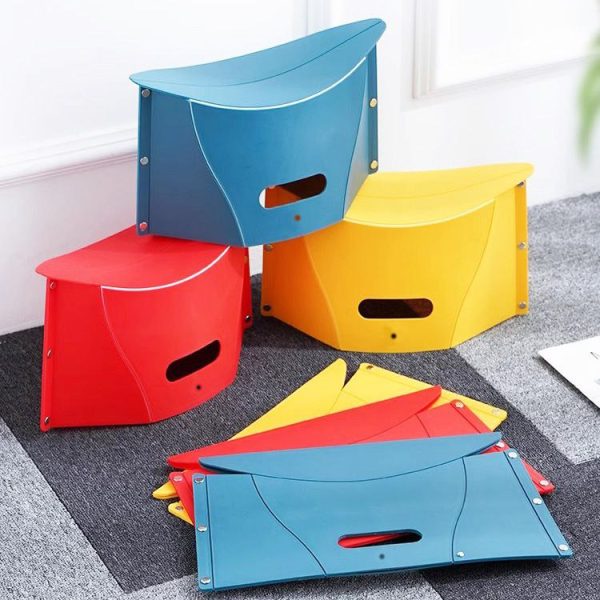 Plastic portable foldable outdoor stool