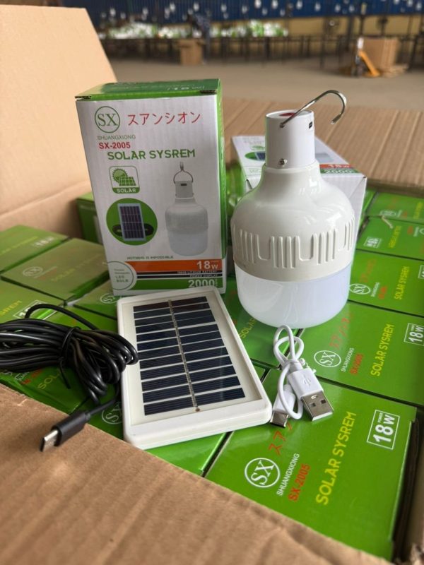 2000MAH RECHARGEABLE SOLAR BULB WITH PANEL