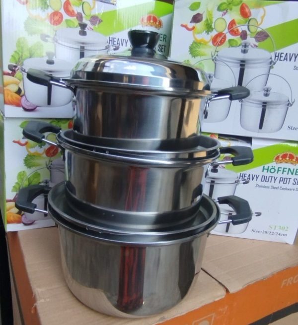 ST302 HEAVY DUTY POT SET 
SIZE 20,22,24,