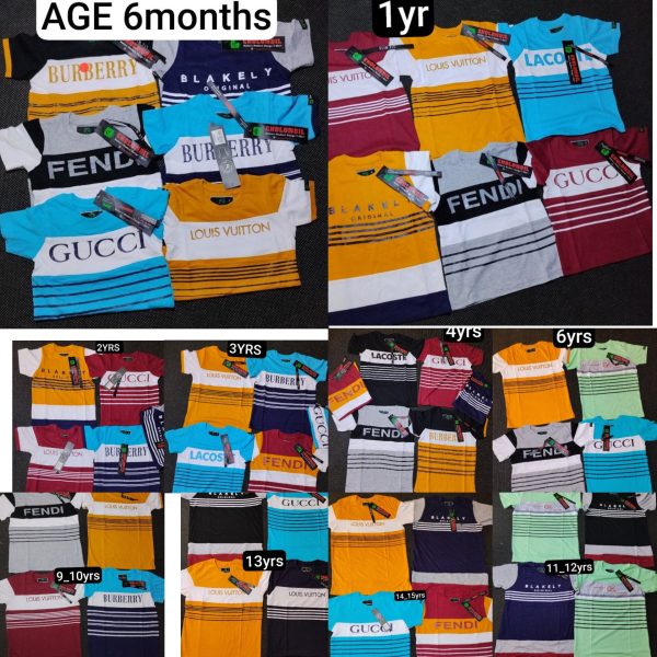 QUALITY BRANDED KIDDIES TEES