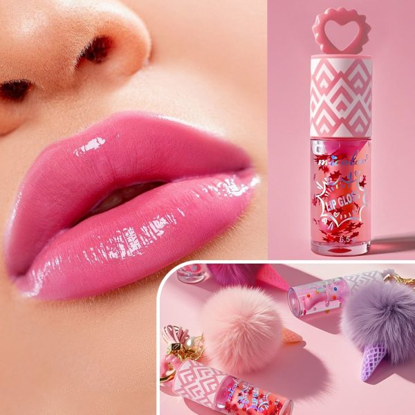 FANCY LIP GLOSS WITH LABUBU KEYHOLDER/ BAG CHARM