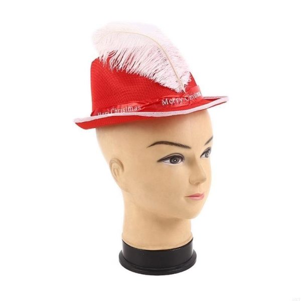SANTA HAT WITH FEATHER