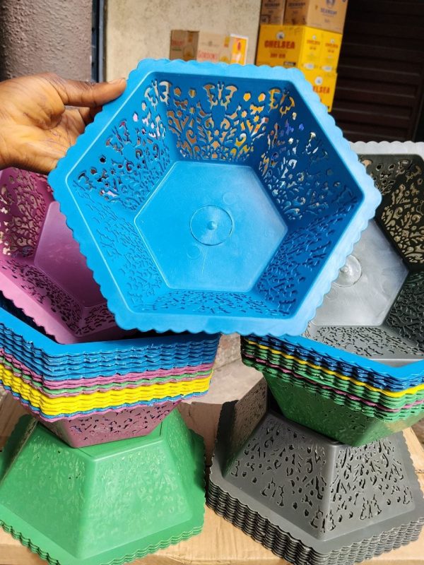 UNIQUE OCTAGON BASKET / 6PCS