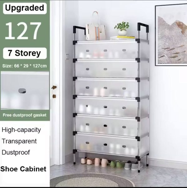 7layer Dustproof multilayer shoe rack