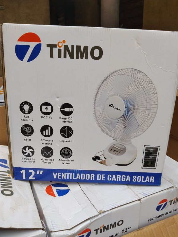 12INCHES TINMO RECHARGEABLE SOLAR FAN