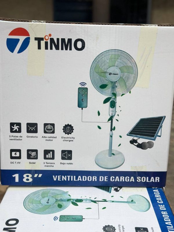 18 inches tinmo rechargeable solar fan