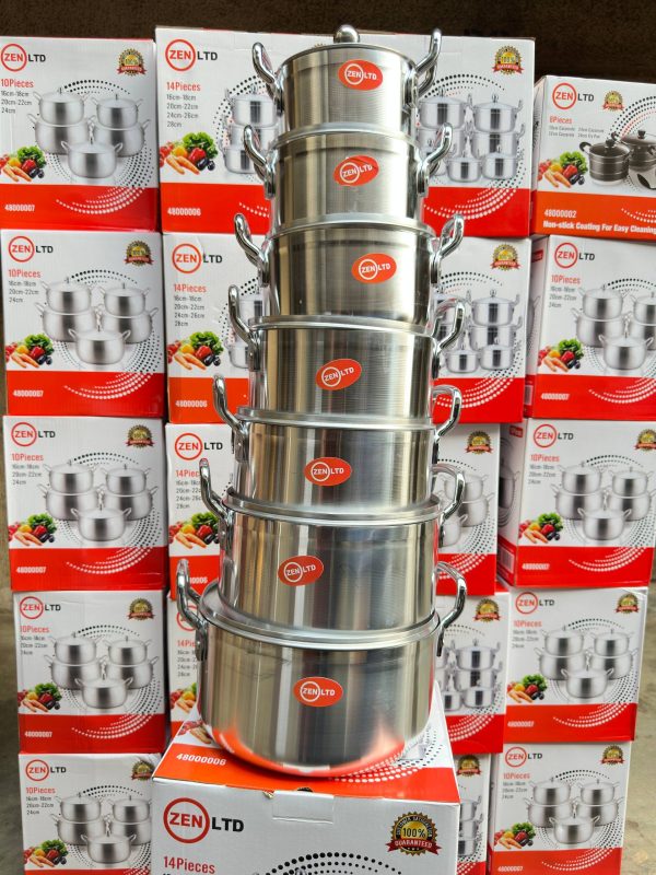 ZEN 7PCS ALUMINIUM QUALITY STOCK POT