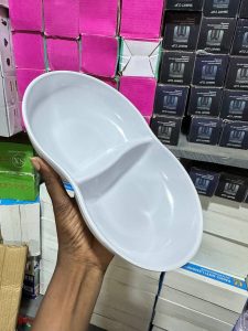 code B10220 melanin double compartment bowl/6PCS