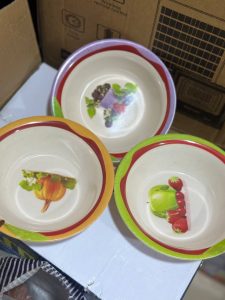 flower melanin bowl/6pcs