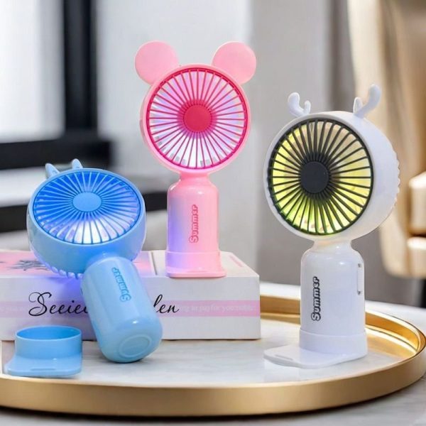 BEAR RECHARGEABLE FAN WITH LED