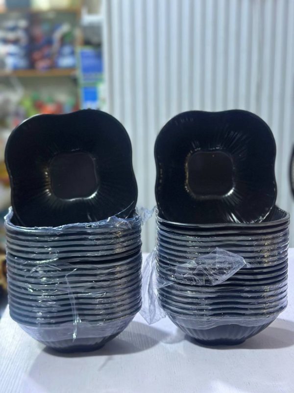 black stone bowl/ 6PCS