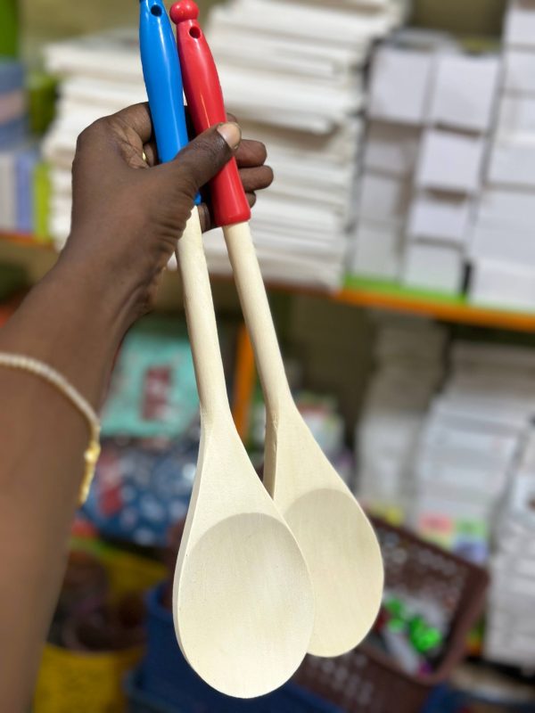 long wooden spoon
