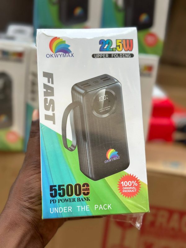 55000MAH OKWYMAX  DURABLE FAST CHARGING POWERBANK