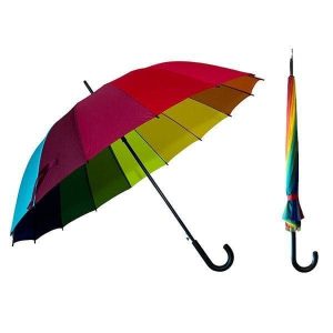 BIG 16 AUTO CURVE RAINBOW UMBRELLA