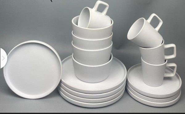 16PCS WHITE DINNER SET