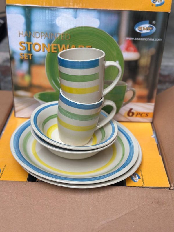 6PCS HAND PAINTED DINNER SET