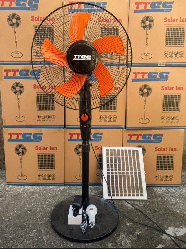TTCC RECHARGEABLE SOLAR FAN WITH BuLb