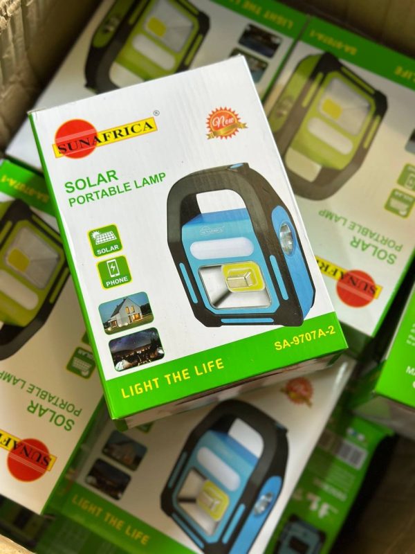 Three way portable solar lamp