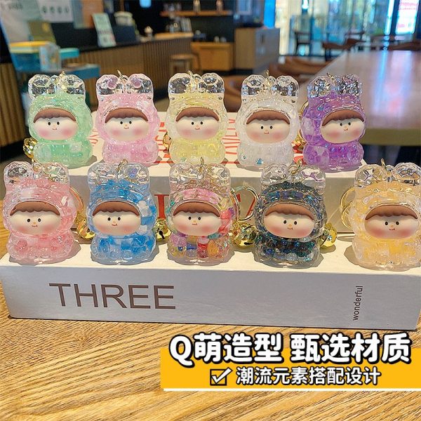 CUTE GLITTERY FLASH DOLL KEYCHAIN