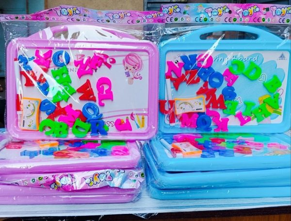 DOUBLE SIDED MAGNETIC EDUCATIONAL WRITING BOARD