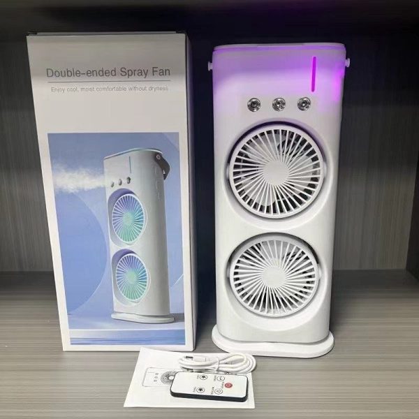 Double ended spray portable fan