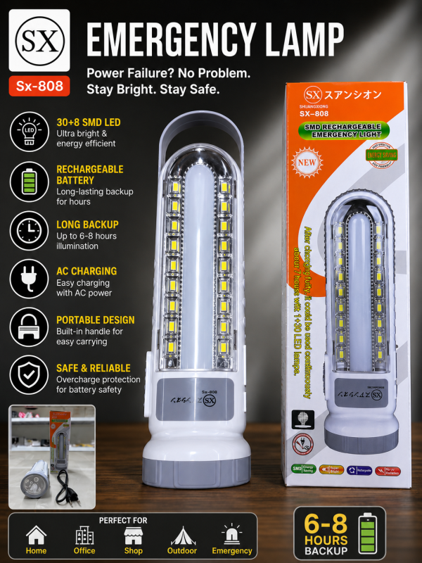 SX RECHARGEABLE EMERGENCY LAMP