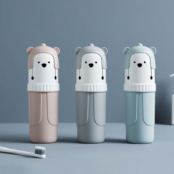 PORTABLE BEAR TOOTHBRUSH HOLDER