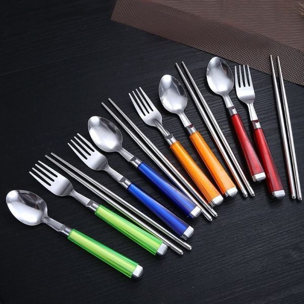 PLAIN GLITTERY STAINLESS STEEL SPOON SET