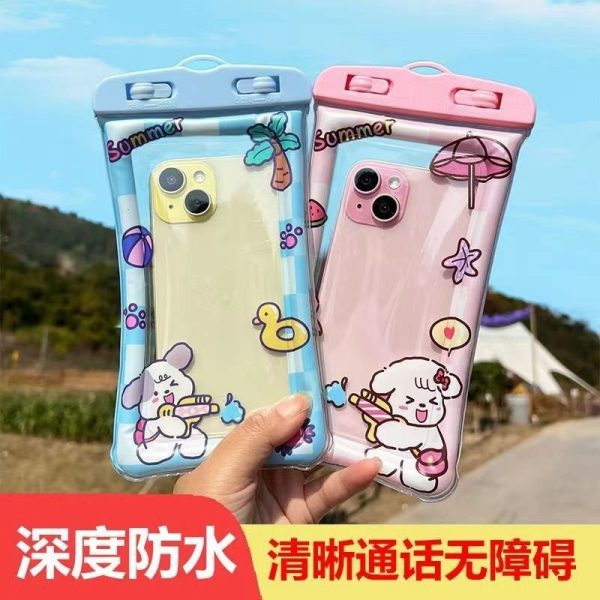 CHARACTER SILICONE WATERPROOF PHONE POUCH