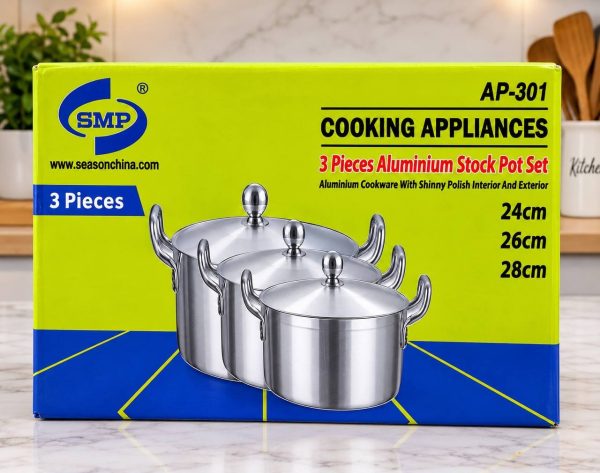 AP301 3PCS SET THICKENED  ALUMINIUM POT