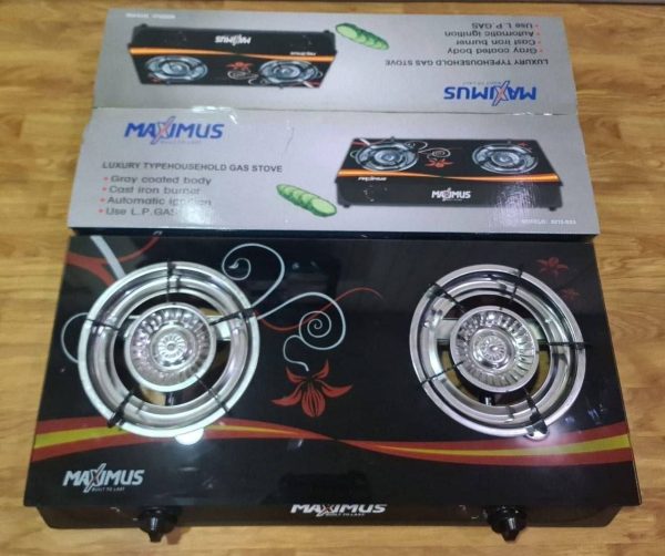 2face maximus glass table gas cooker